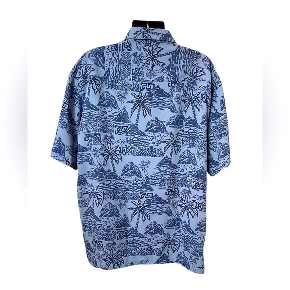 Kahala 100% silk Hawaiian style button down shirt men’s size L - Picture 3 of 8